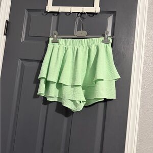 Altar'd State Light Green Layered Skorts